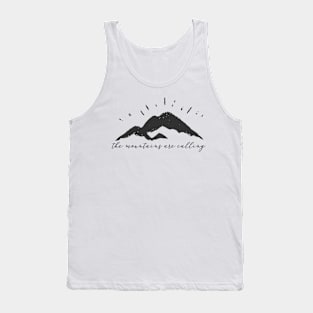 The Mountains are Calling Script Tank Top